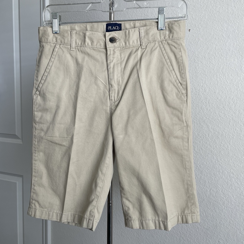 The Children's Place Beige Shorts Boys Kids Size 14 Khaki Casual Uniform Office